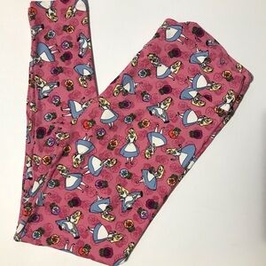 LuLaRoe TC Disney Alice in Wonderland Leggings